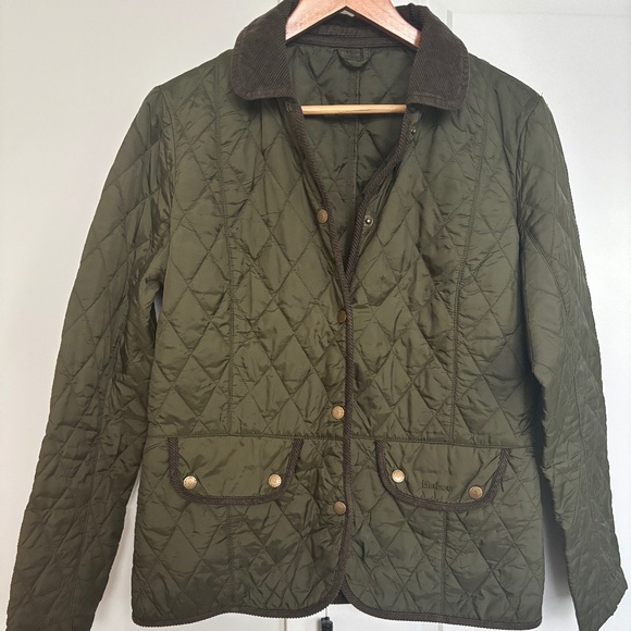 Women’s Barbour jacket / coat kaki green quilted - Picture 1 of 7